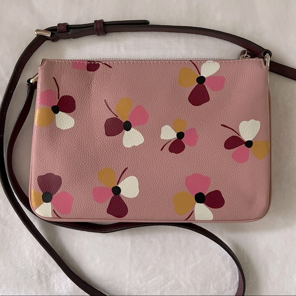 Kate Spade Jackson Dusk Buds Triple Gusset Crossbody - Picture 2 of 7